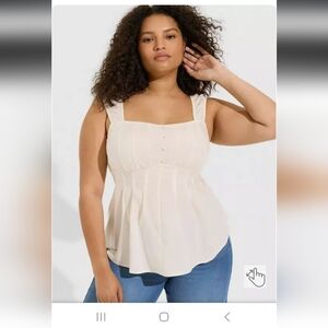 Torrid Peplum Challis Corset Top
